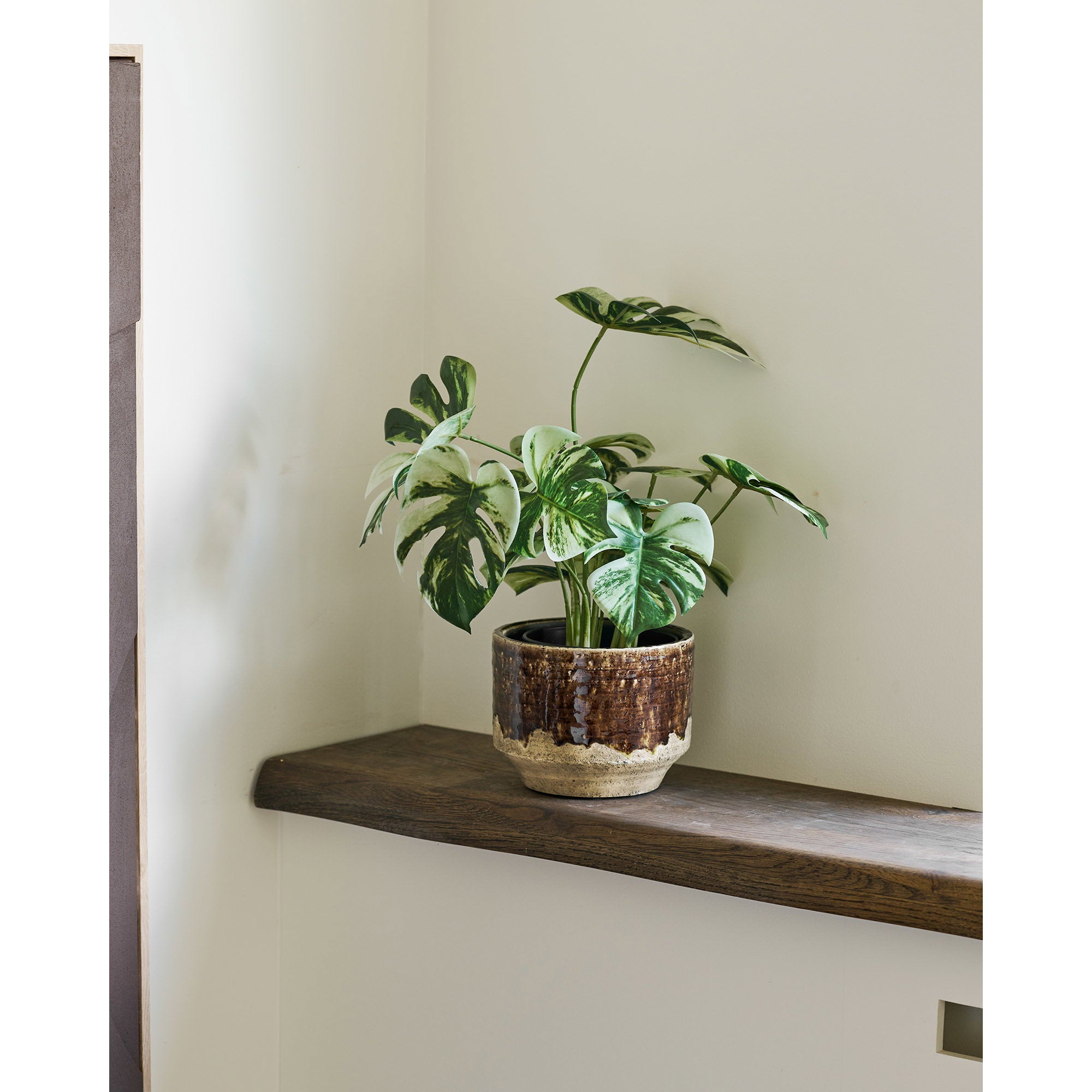 Monstera - kunstplant, groen H:43 cm