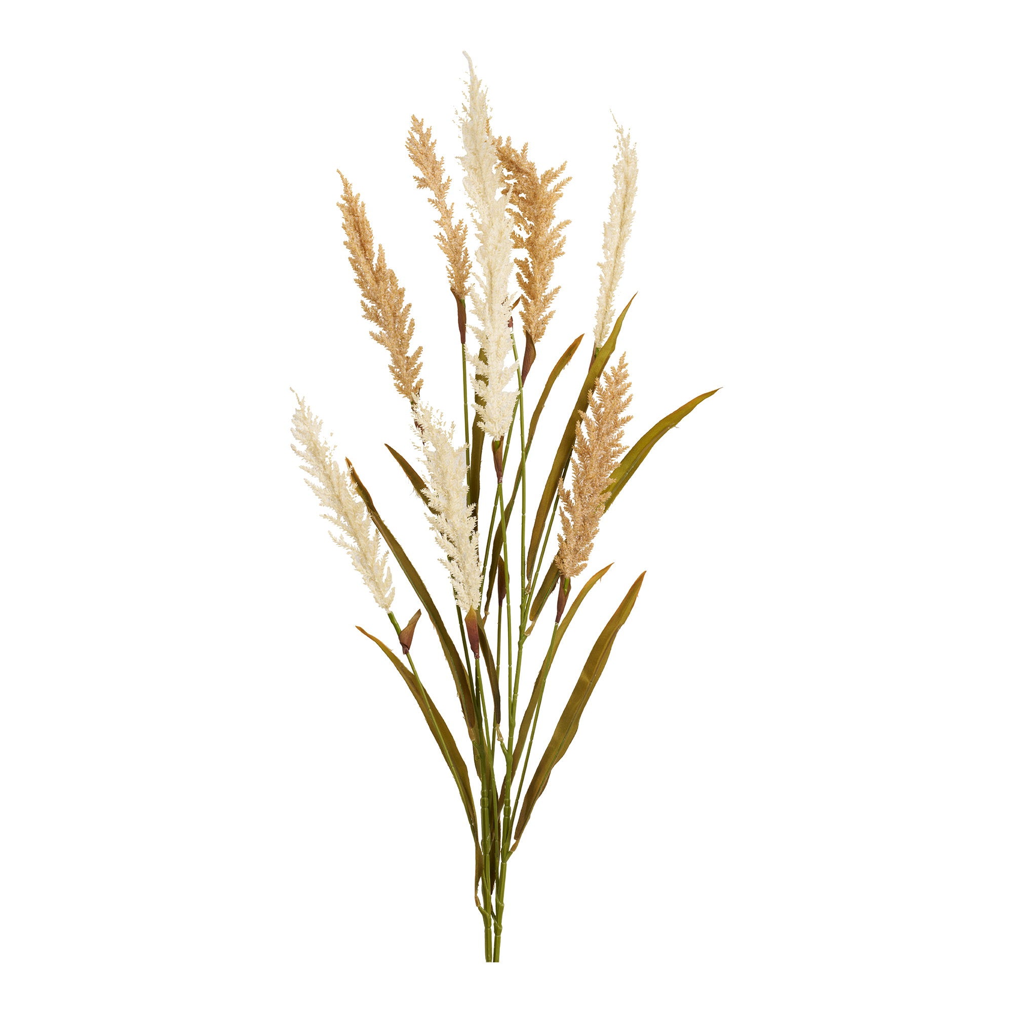 Decoratief gras - Gras, kunstmatig, beige/zand, 2 stelen, H: 130 cm