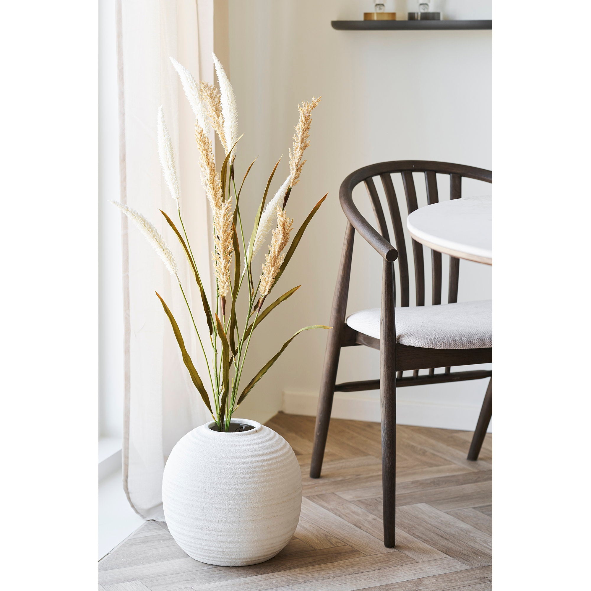 Decoratief gras - Gras, kunstmatig, beige/zand, 2 stelen, H: 130 cm