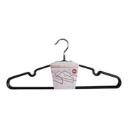 Massa-hangers - metalen hangers met zwarte coating, set van 10