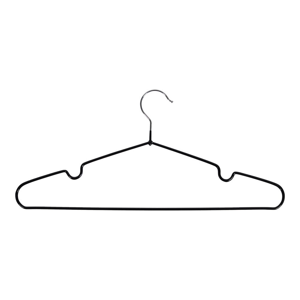 Massa-hangers - metalen hangers met zwarte coating, set van 10