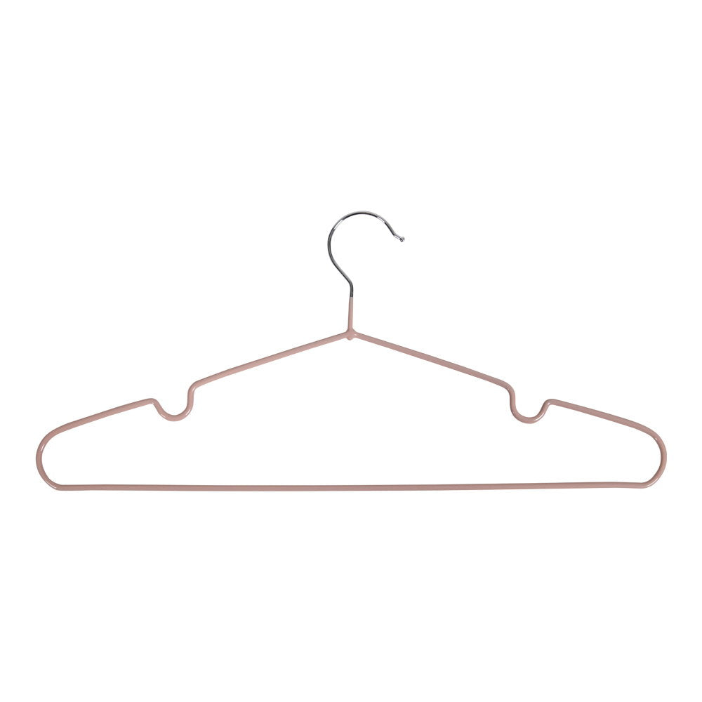 Massa Hangers - Metalen hangers met roze coating, set van 10