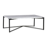 Saxon salontafel van Carrara-marmer en matzwart - Rechthoek