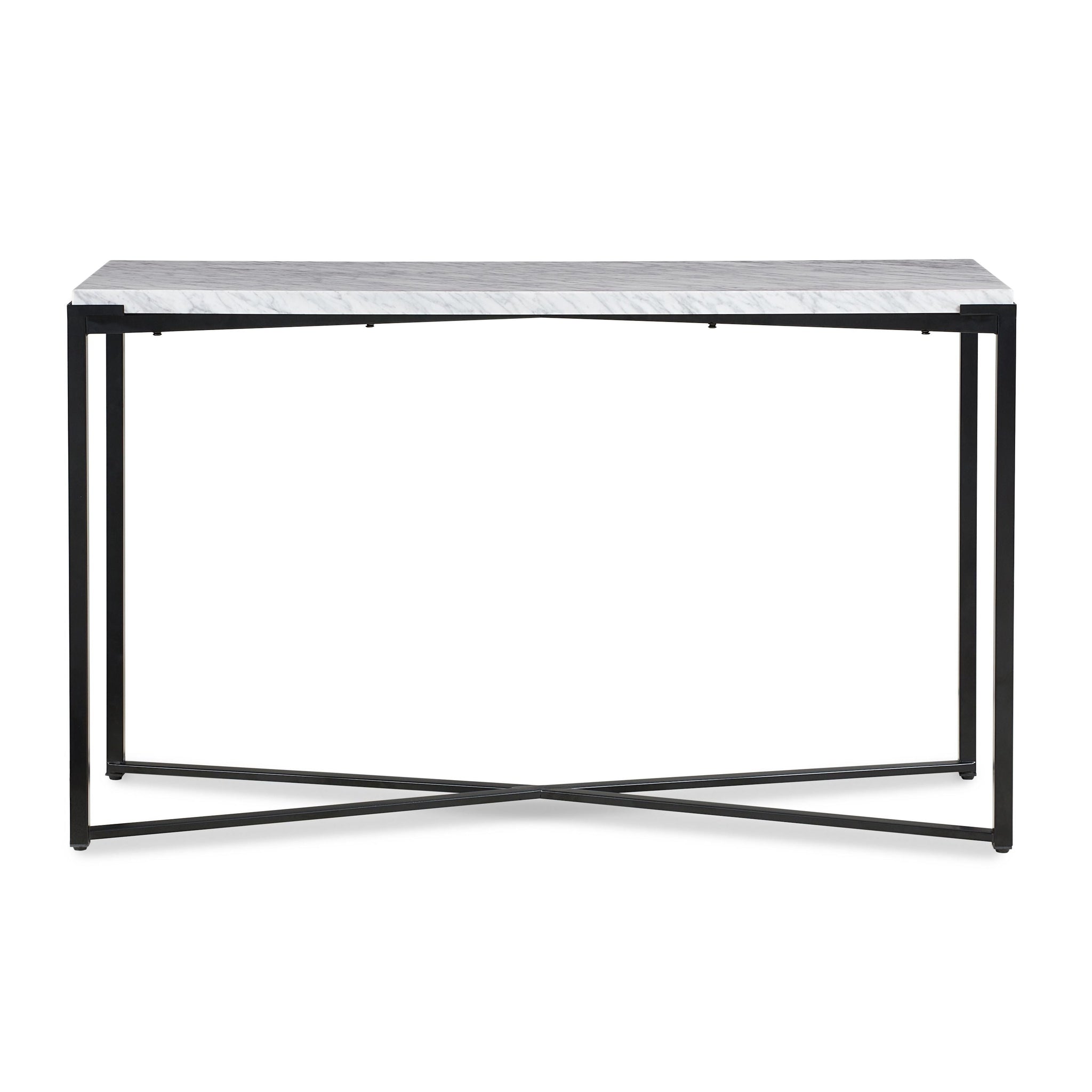 Saxon wandtafel in Carrara-marmer en mat zwart