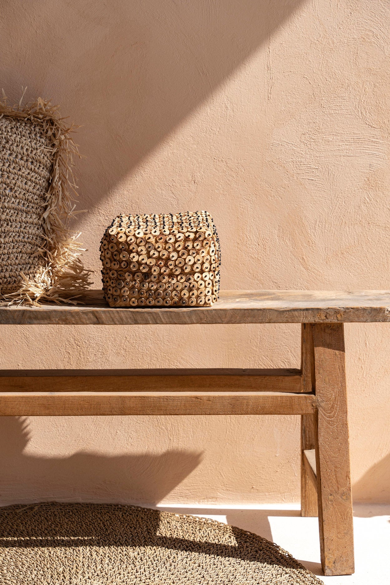 De mand van kokosschaal - Naturel - L