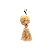 De pompom-sleutelhanger - Mocca