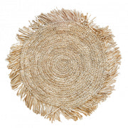 The Fringe raffia placemat rond - naturel