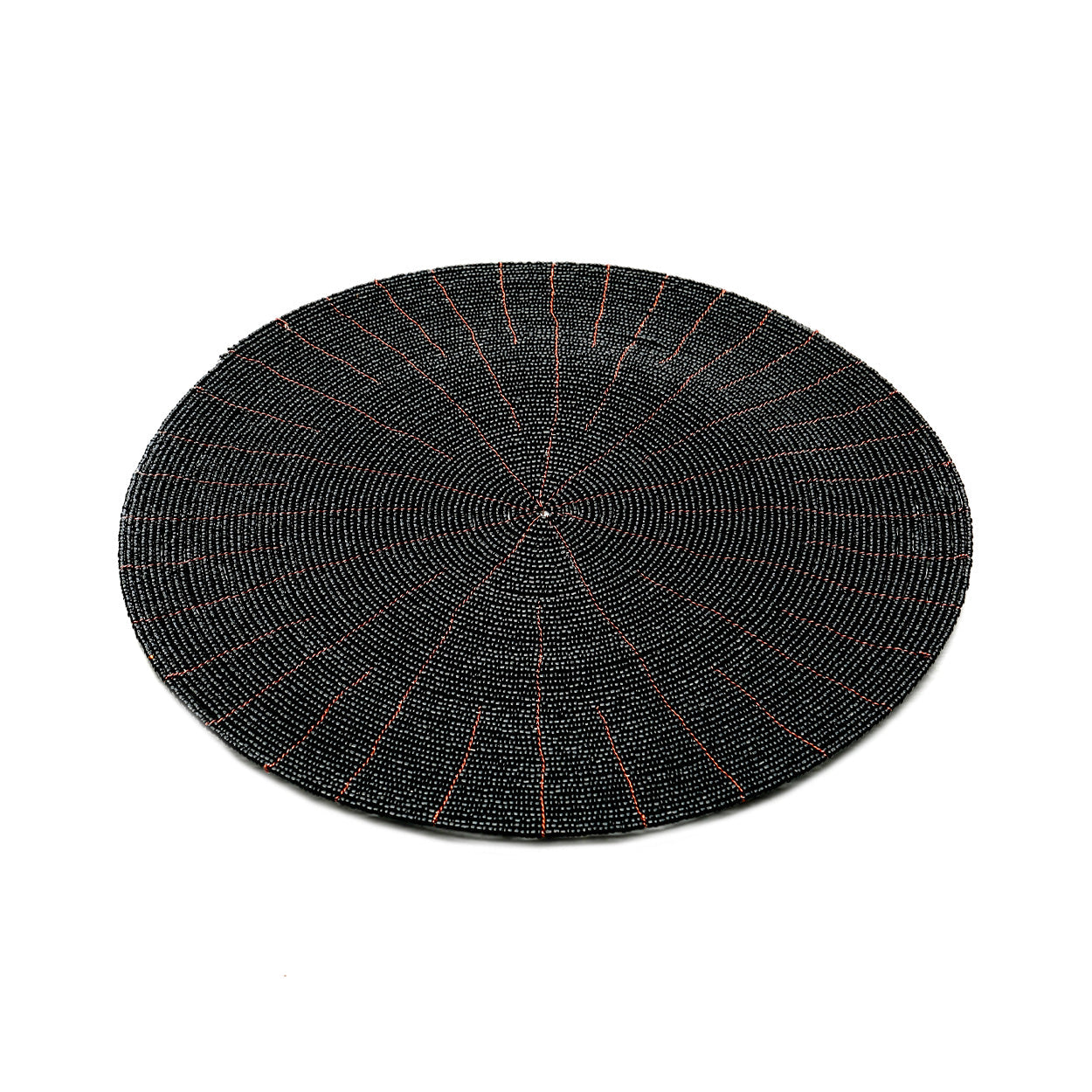 Placemat met kralen - zwart
