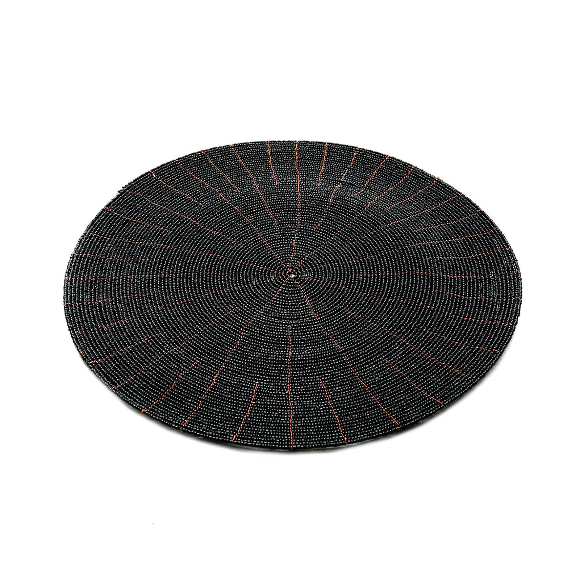 Placemat met kralen - zwart