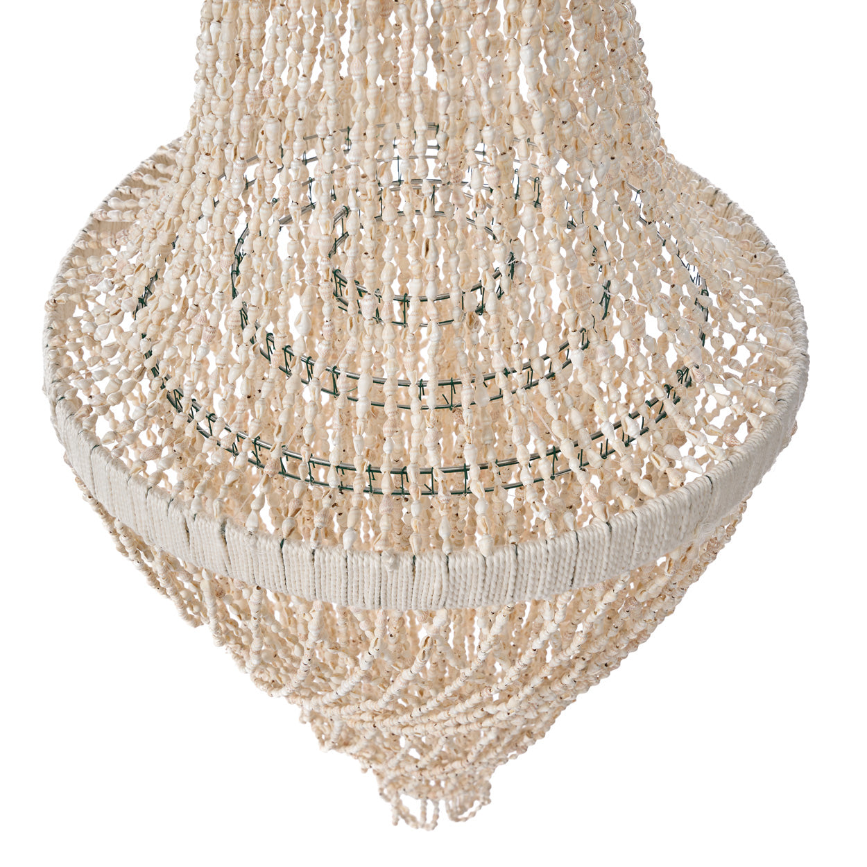 De Oceantoren schelpenkroonluchter - naturel - L