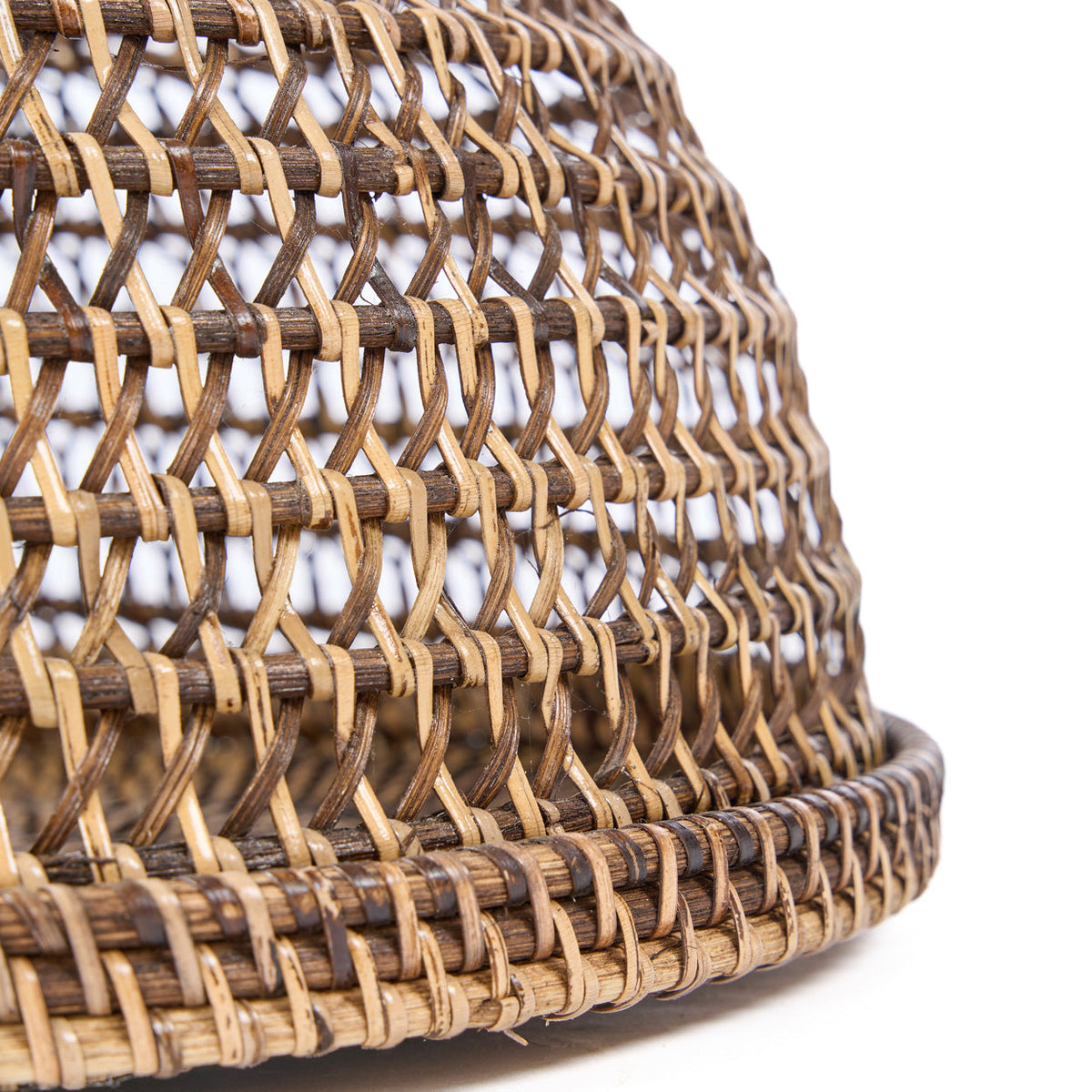 Rotan voedseldeksel - naturel bruin - L