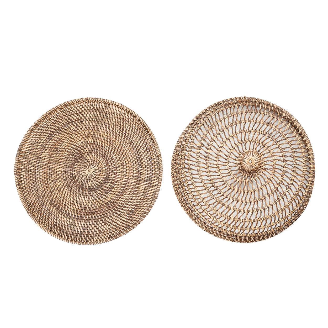 De rotan voedselkap - naturel bruin - M