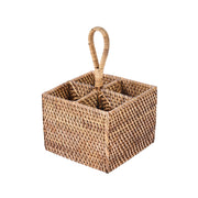 De rotan bestekhouder nr. 4 - naturel bruin