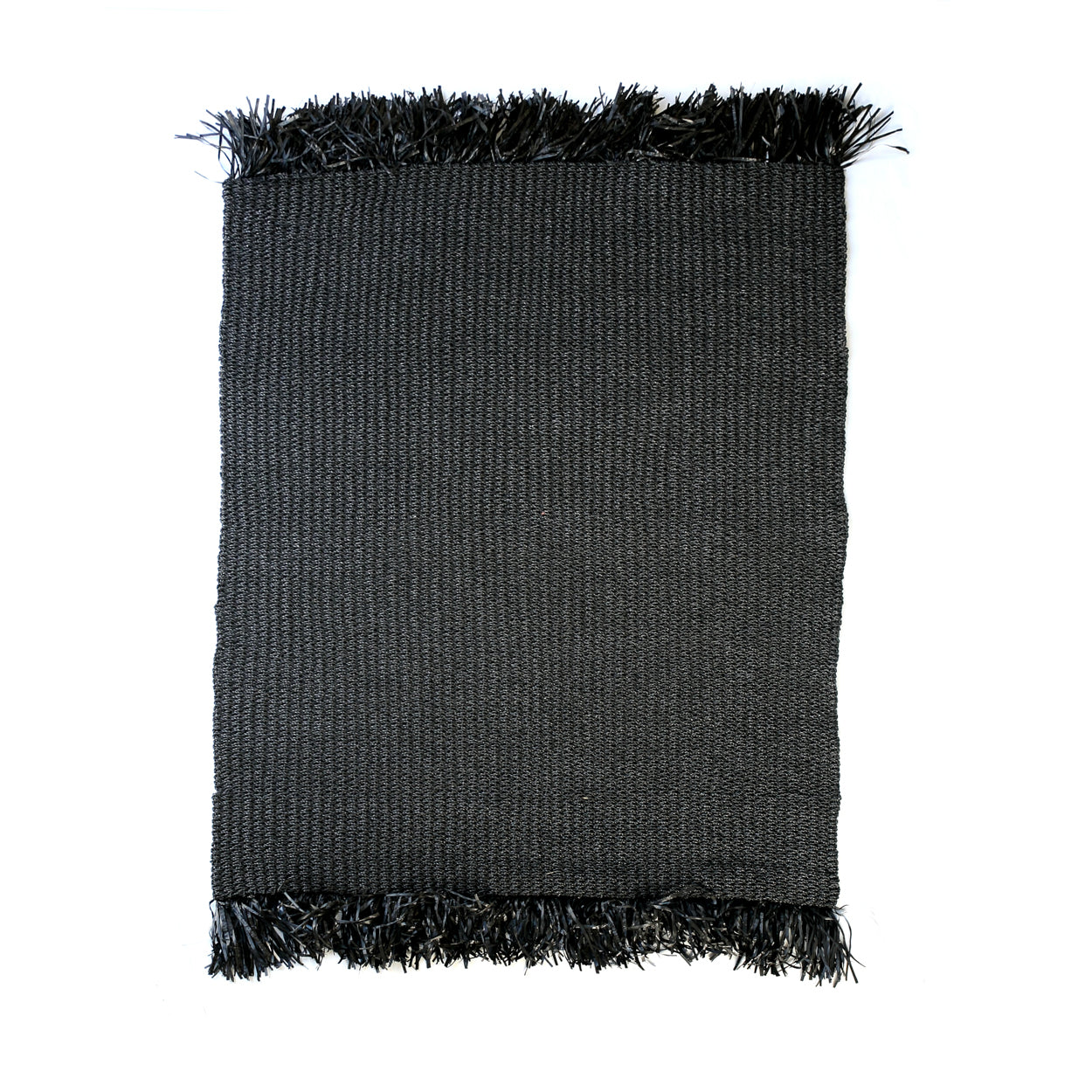 Het Vloerkleed met Franjes - Zwart - 180x240
