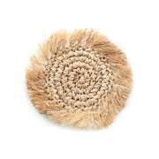 Raffia-onderzetter met franje - naturel