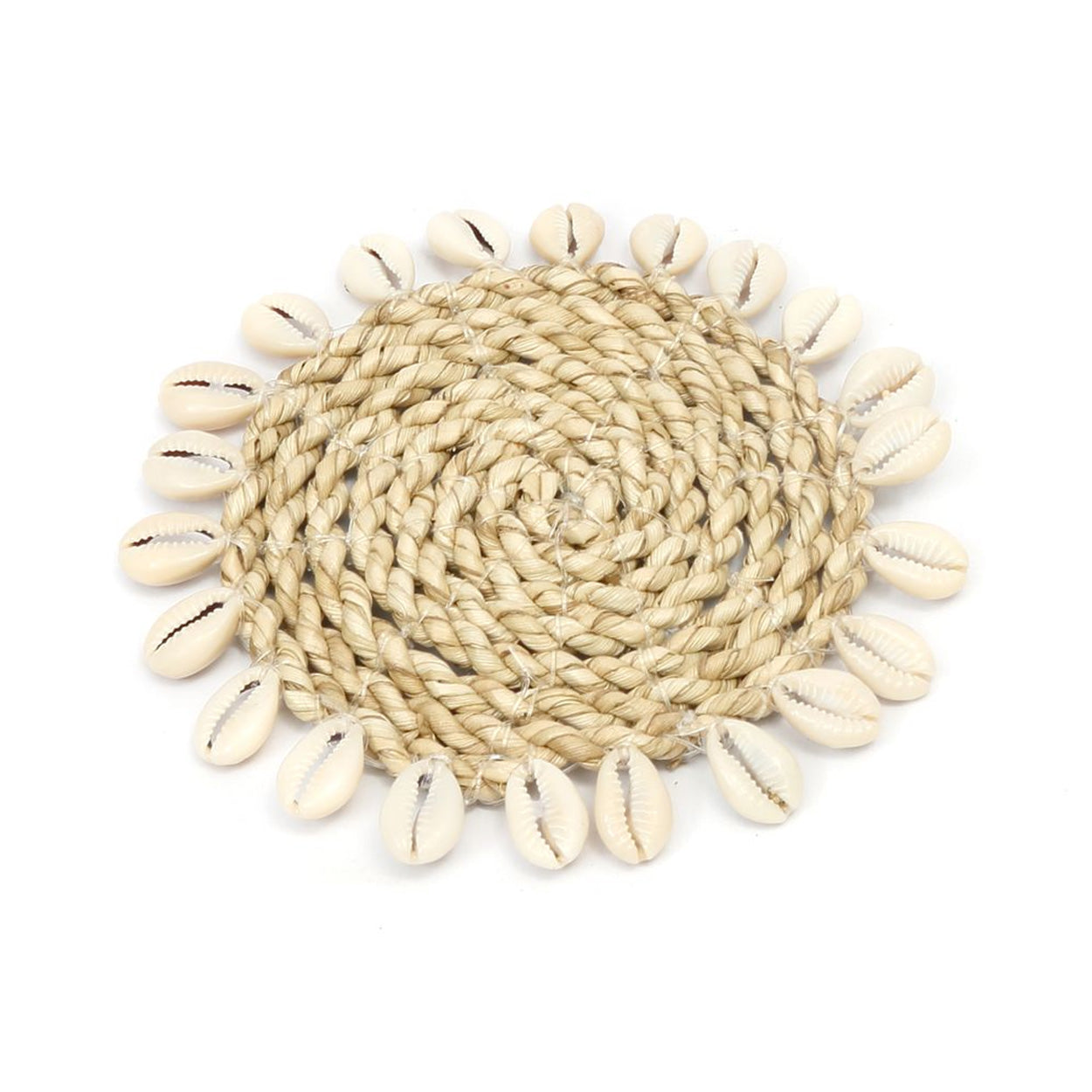 De Raffia Schelpenonderzetter - Naturel