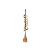 De raffia visgraatsleutelhanger - natuurwit