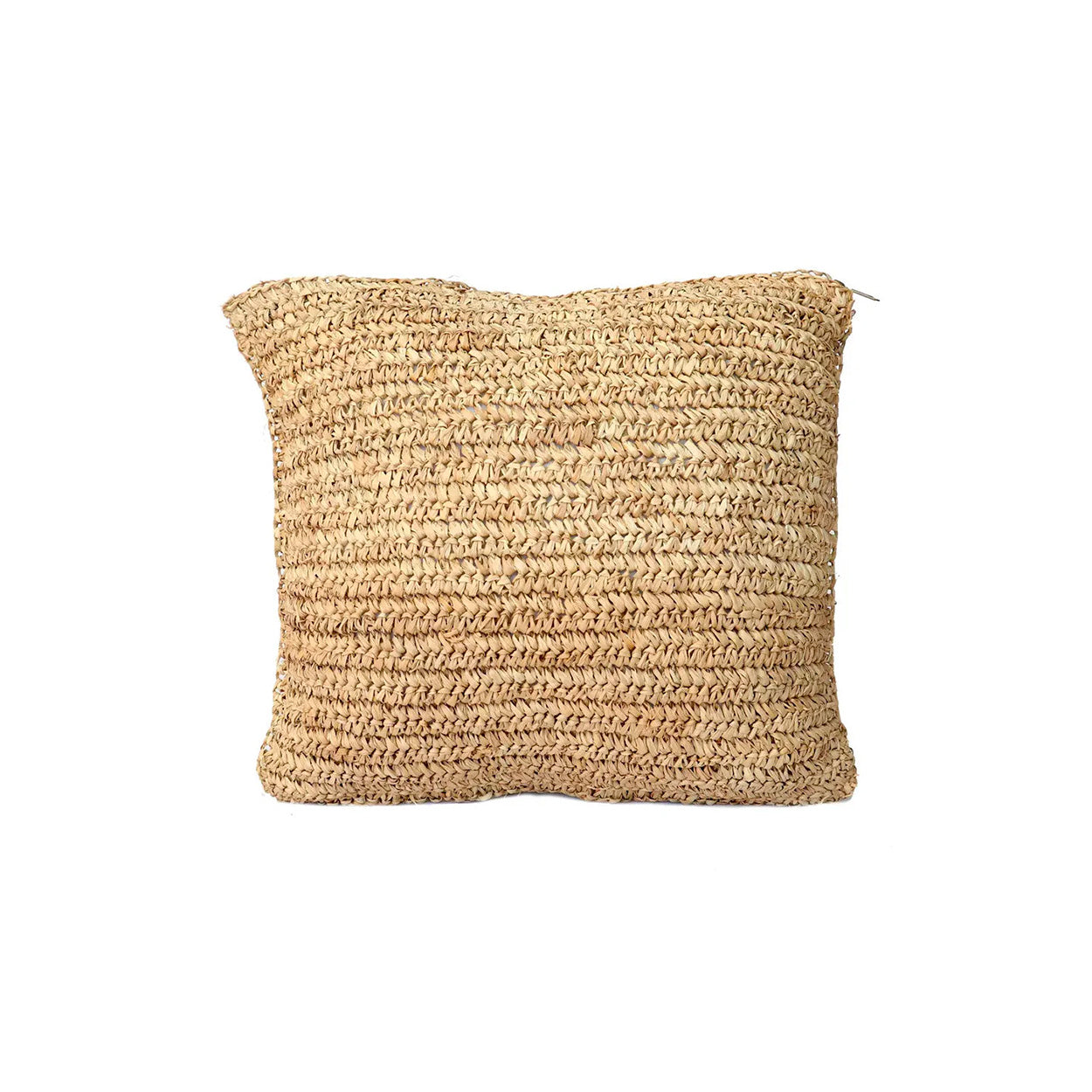 De Raffia Flores vierkante kussenhoes - naturel - 40x40