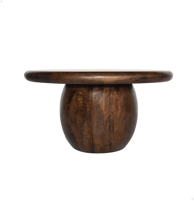 Salontafel Ø75, mango bruin walnoot
