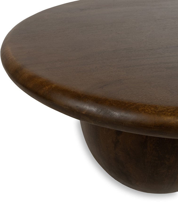 Salontafel Ø75, mango bruin walnoot