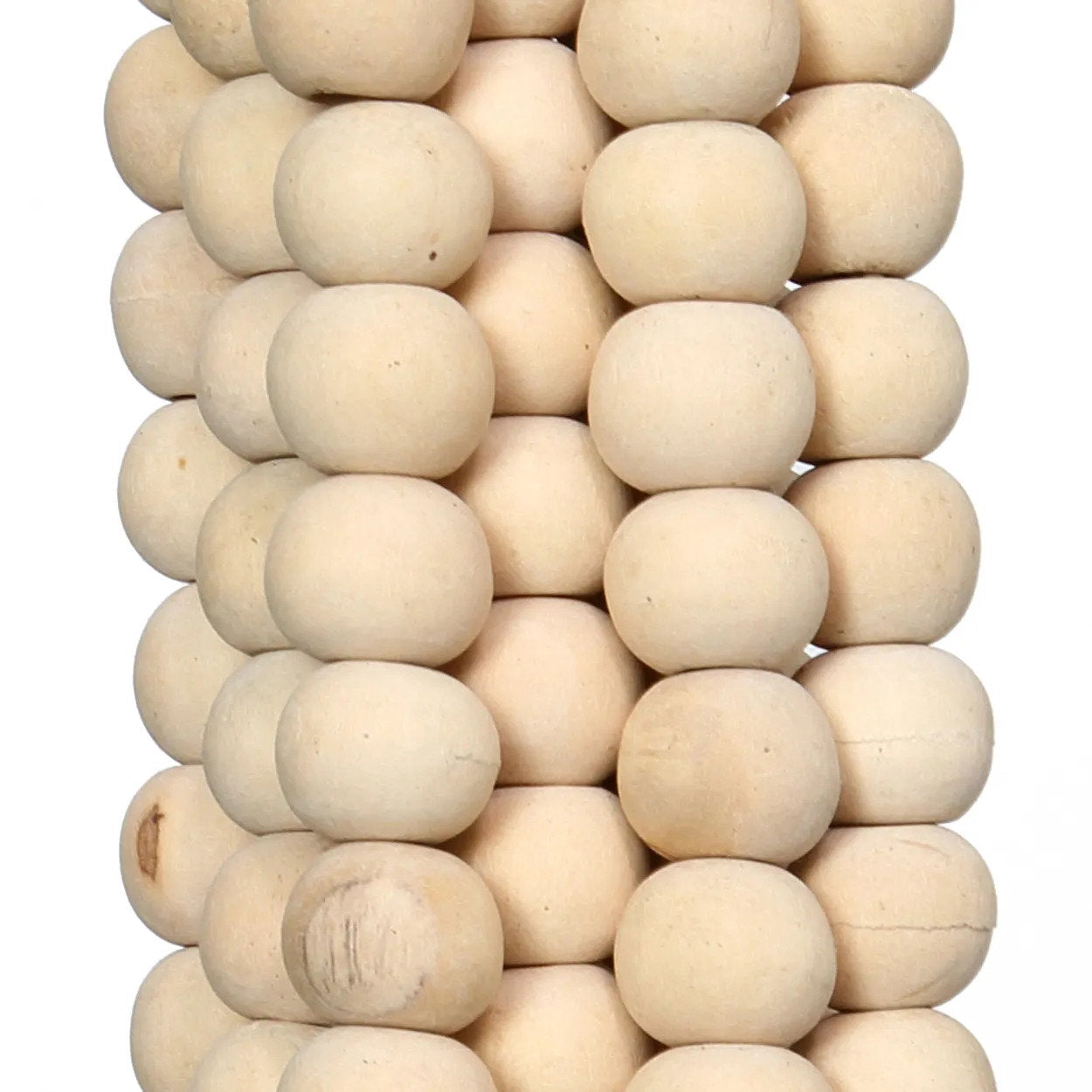 Houten kralenkwast - naturel