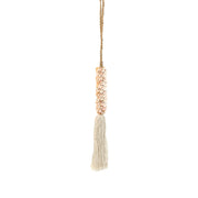 De schelp- en katoenen kwast - roze