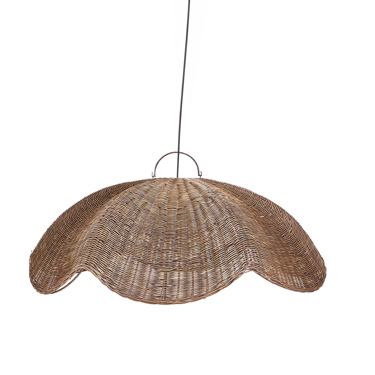 De Wave-hanglamp - Donkere walnoot - L
