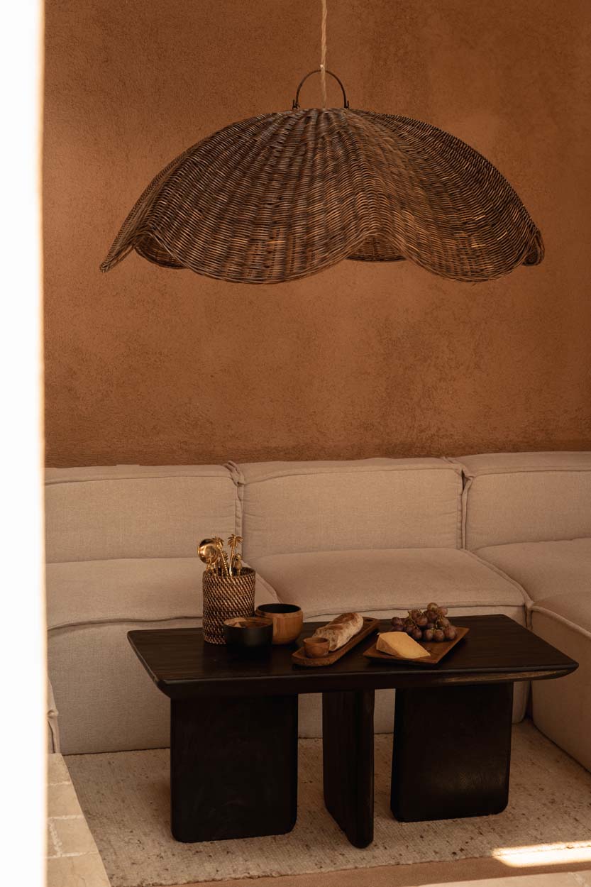 De Wave-hanglamp - Donkere walnoot - L