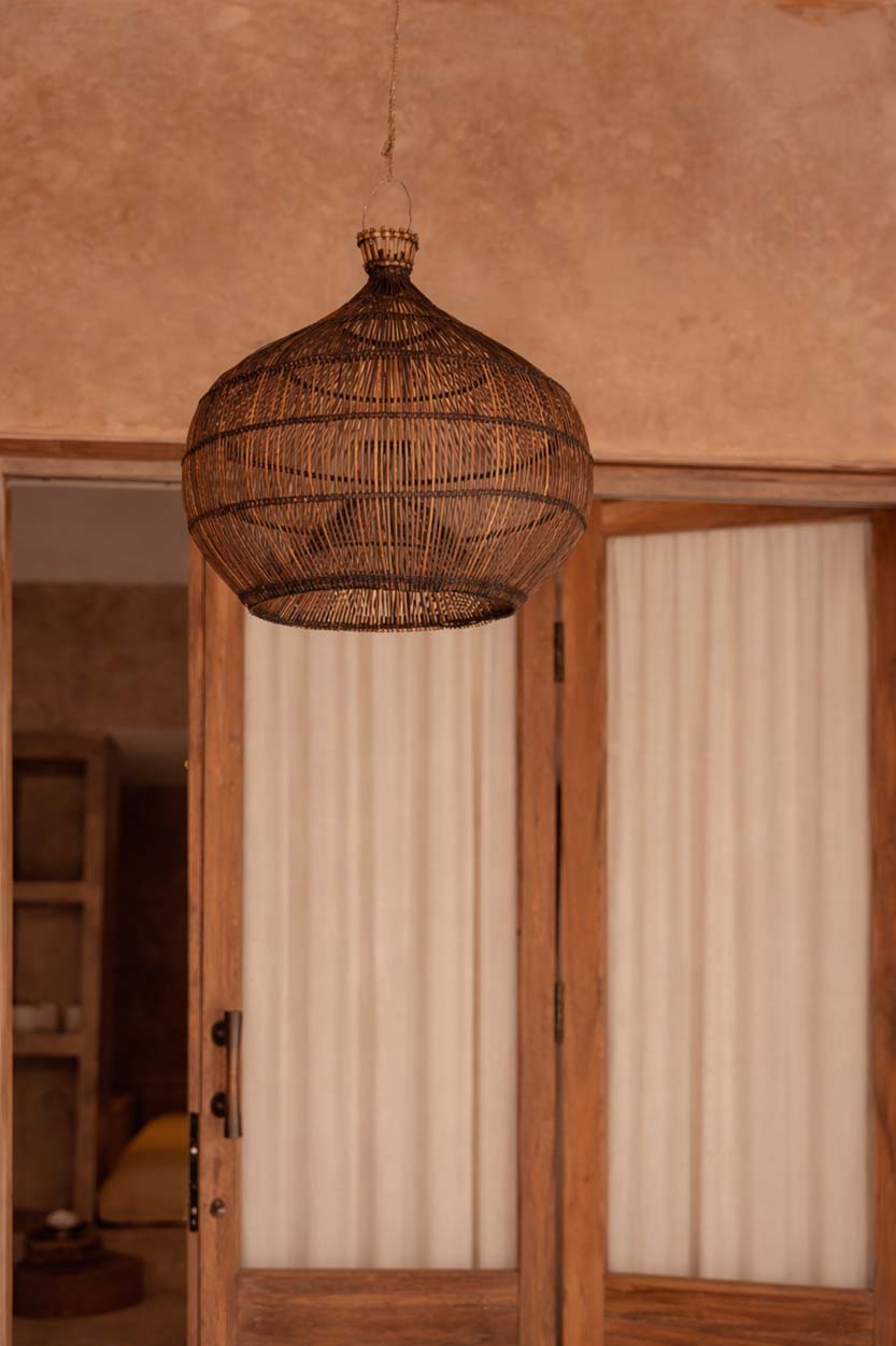 De Woestijnkalebas-hanglamp - Donker walnoot - S