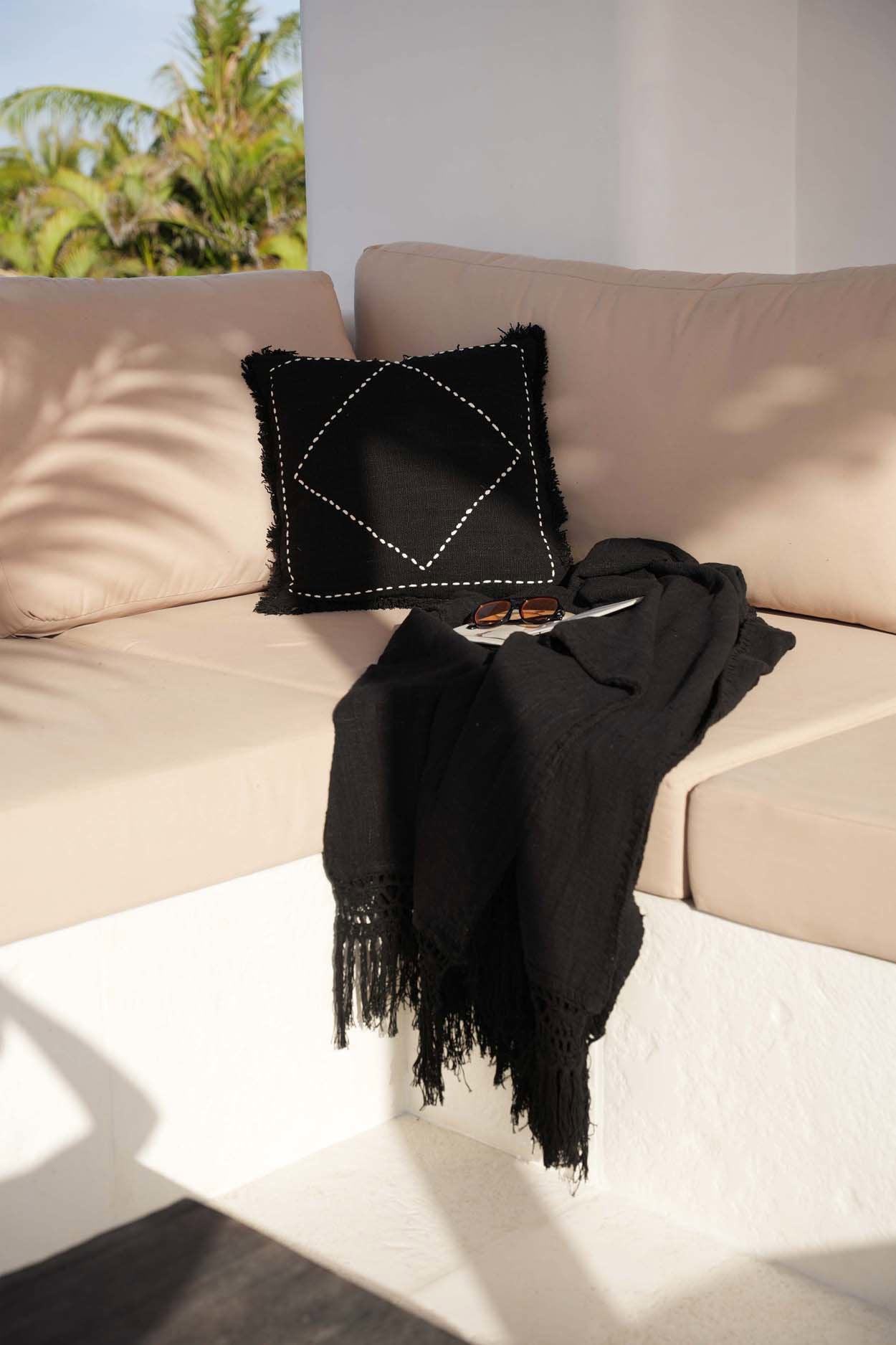 The Gypsy bedsprei - zwart