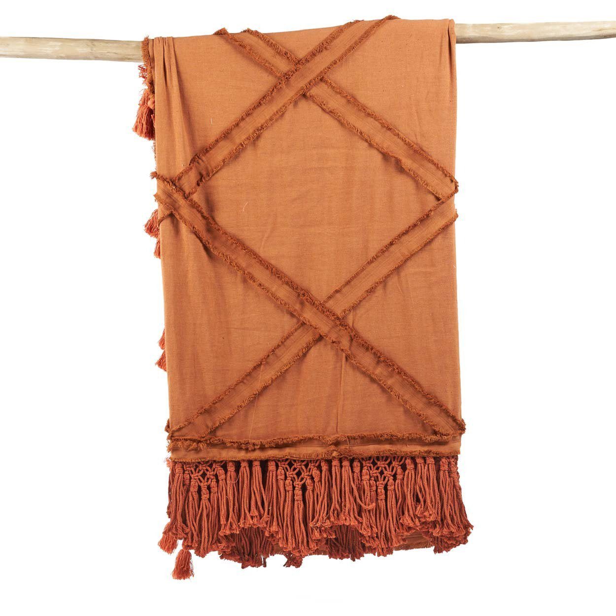 De Berber bedsprei - terracotta