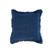De kussenhoes met azuurfranje - Indiaas blauw