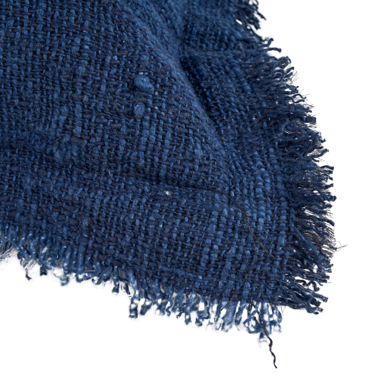 De kussenhoes met azuurfranje - Indiaas blauw