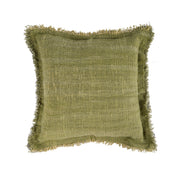 Jungle-kussenhoes met franjes - groen - 50x50 cm