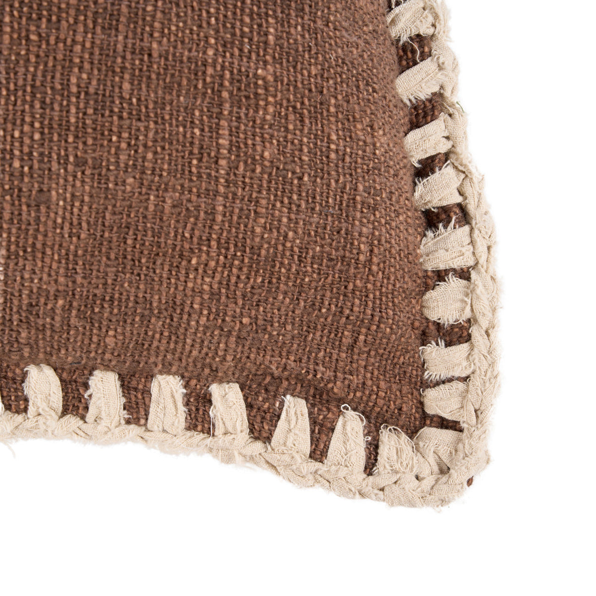De Espresso Edge kussenhoes - bruin-wit - 50x50 cm
