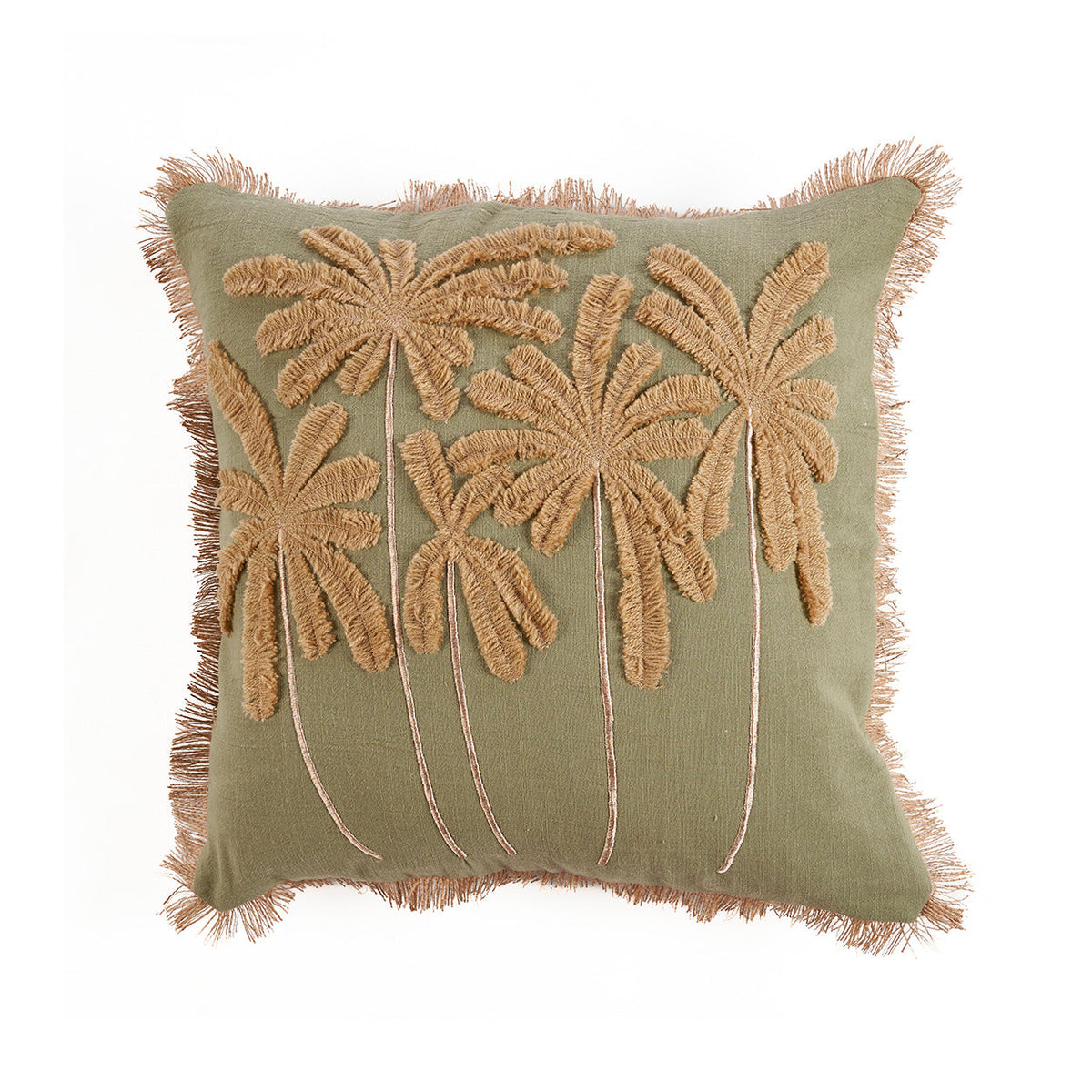 Kussenhoes Tropische Bries - bosgroen - 50x50 cm