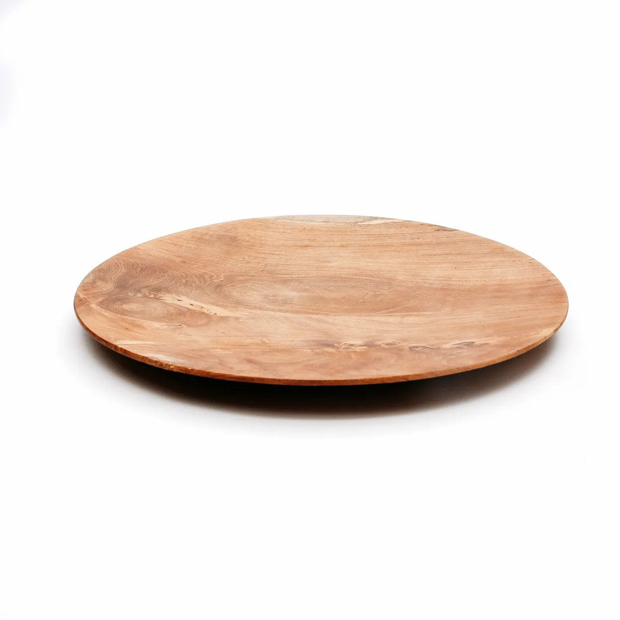 De ronde plaat van teakwortel - M