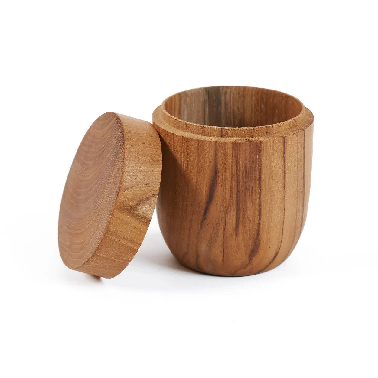 De lage teakwortelpot - M