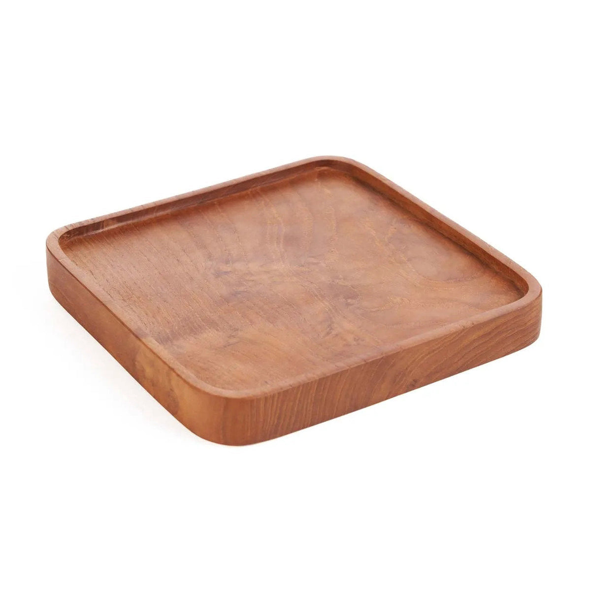 Het vierkante teakbord - naturel - XS