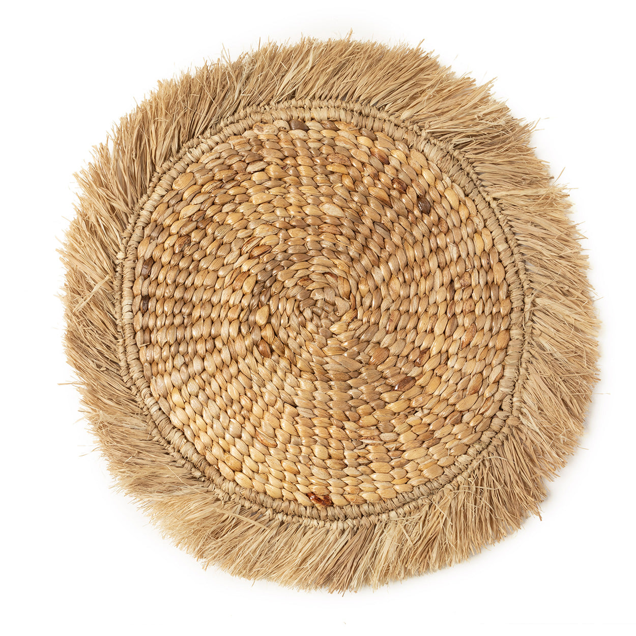 De raffia-placemat van waterhyacint - naturel