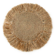 De gehaakte raffia placemat - naturel