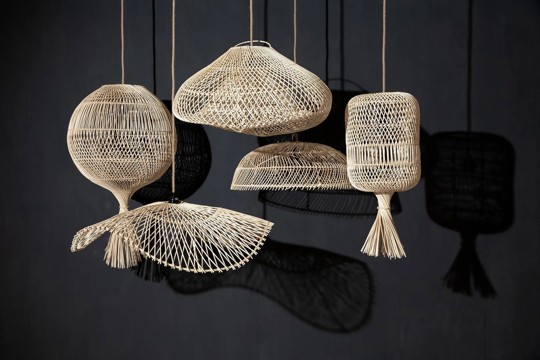 De Wonton vloerlamp - hanglamp - naturel