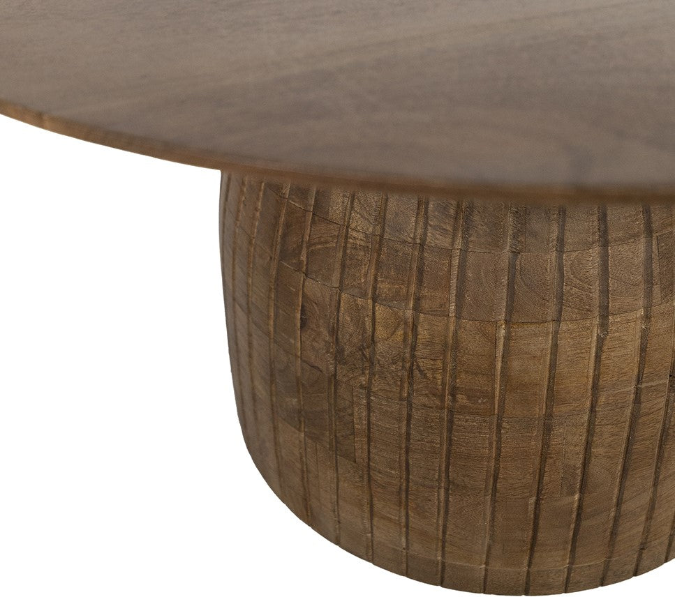 Karl salontafel Ø80, H45, Mango mat walnoot - Rond