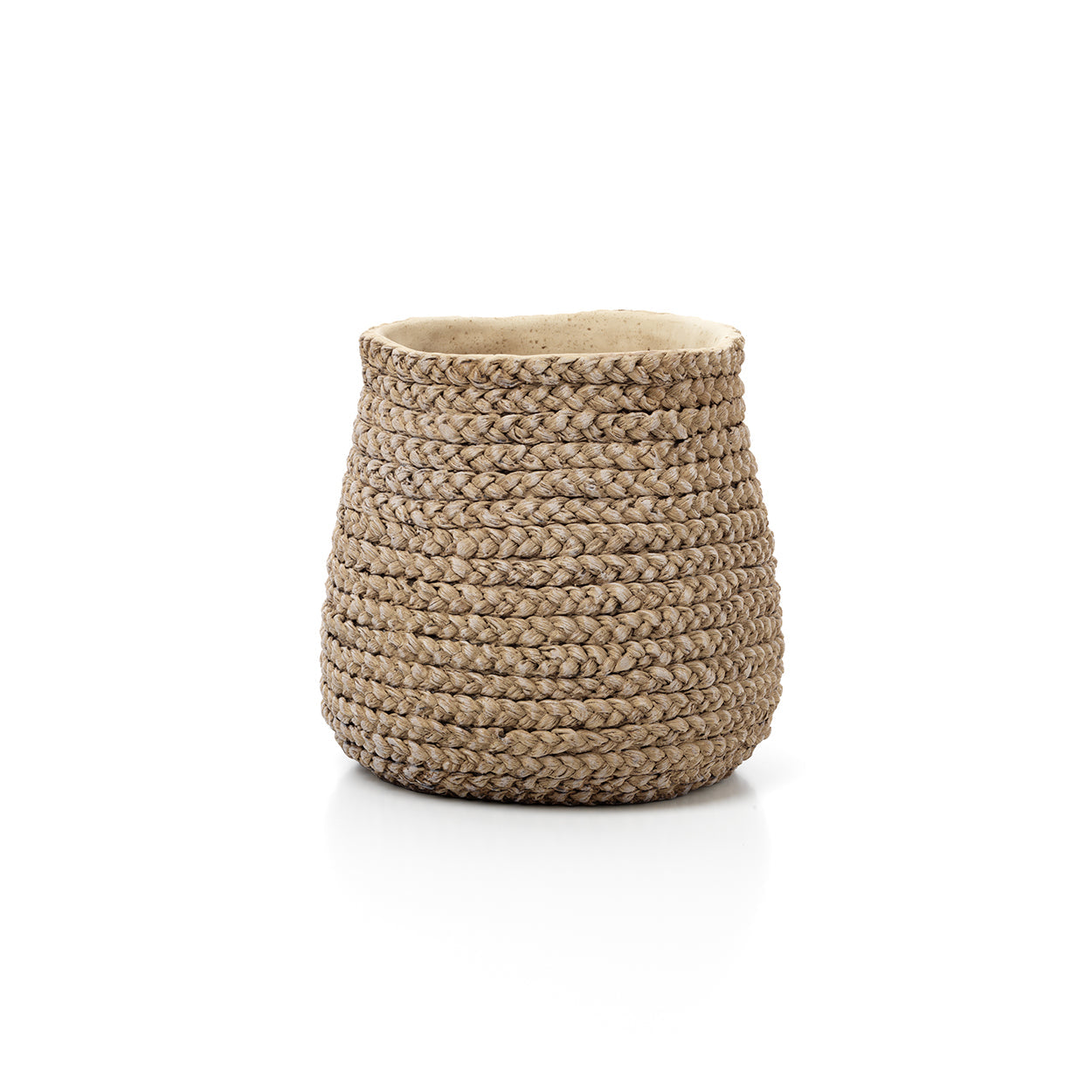 De nepgevlochten plantenmand - naturel - L
