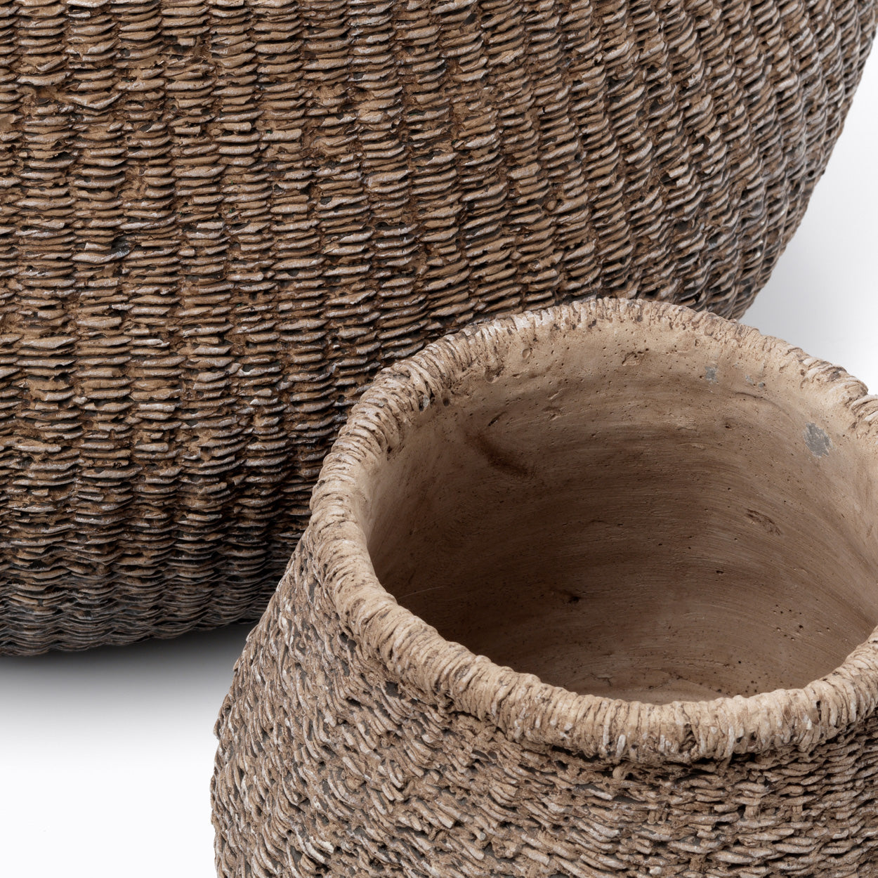 De Faux-Puff plantenbak - bruin - L