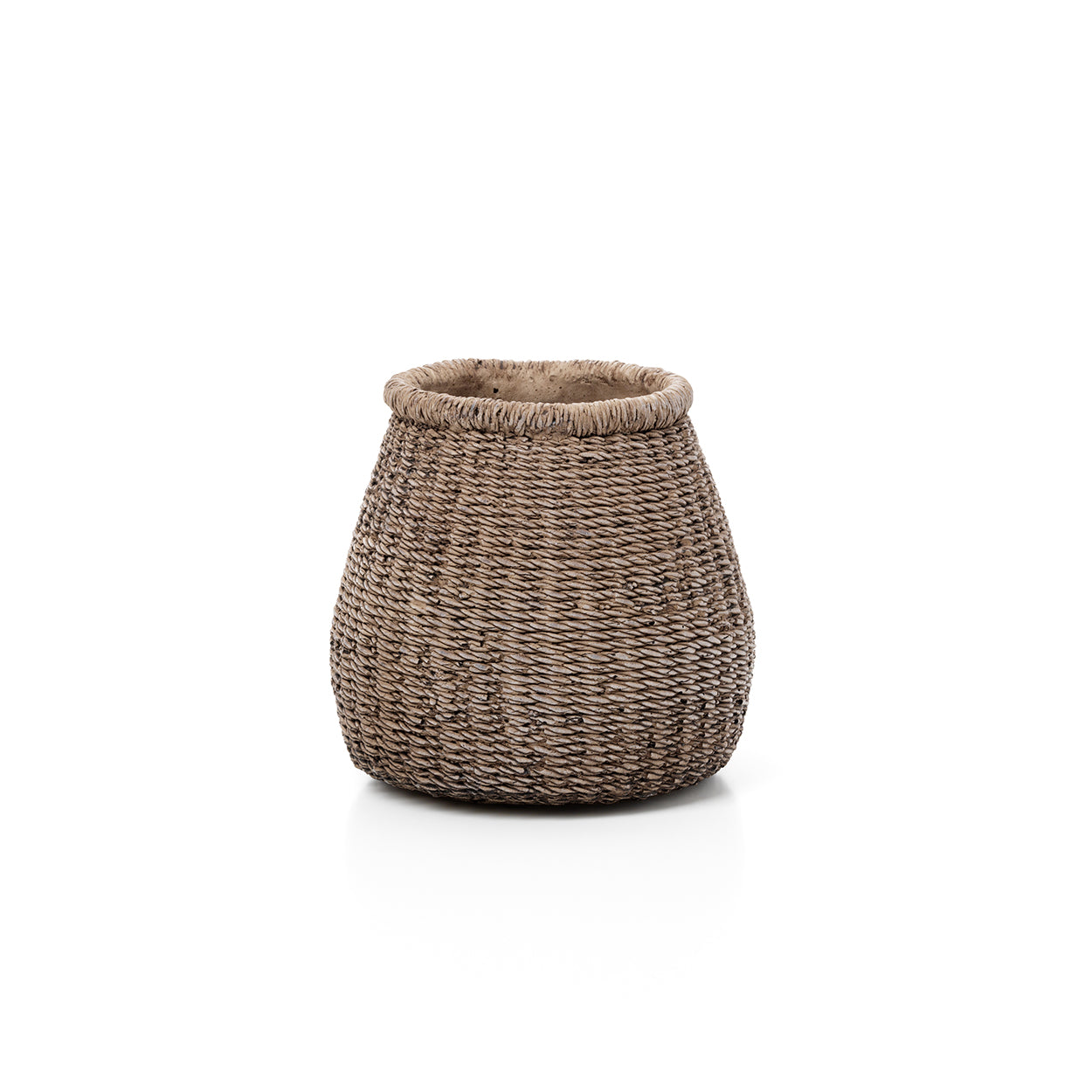 De Faux-Puff plantenpot - bruin - M