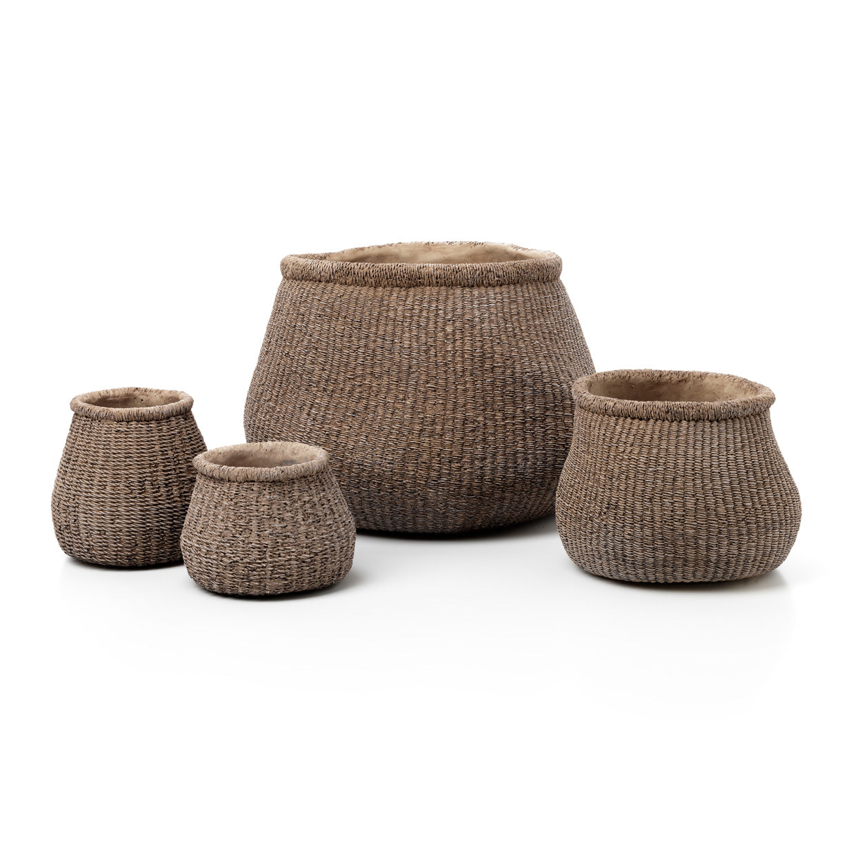 De Faux-Puff plantenpot - bruin - M