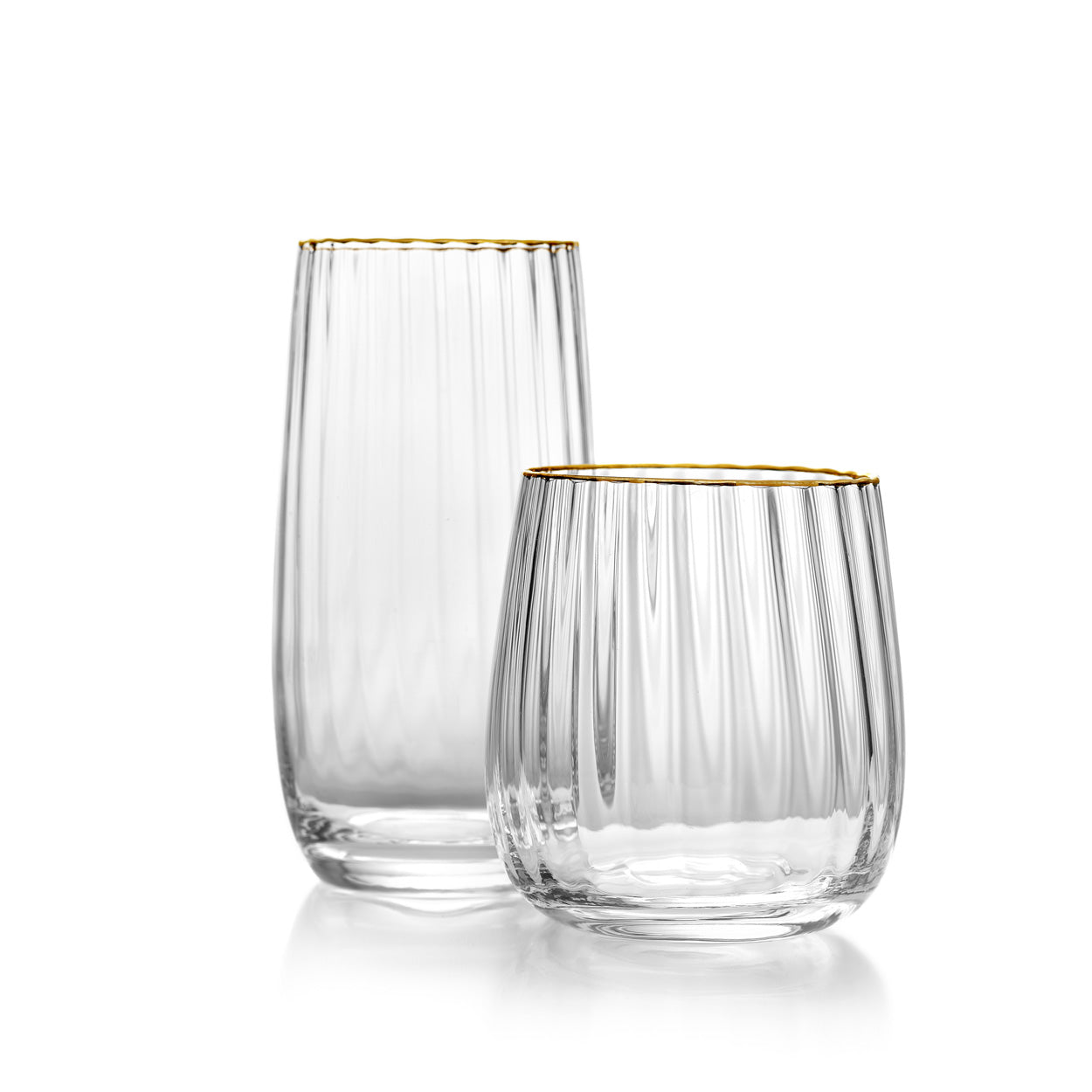 De tumbler met gouden rand - natuurlijk goud
