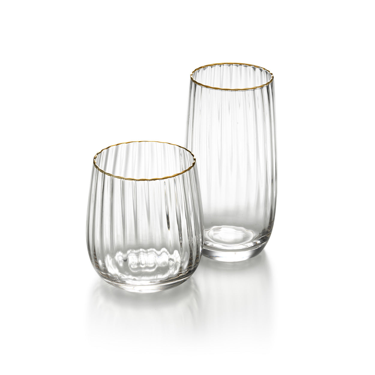 De tumbler met gouden rand - natuurlijk goud