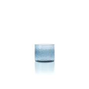 De azuurkleurige gehamerde lage tumbler - blauw